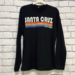 SANTA CRUZ BLACK LONG SLEEVE MULTI CRUZ LOGO STRIPE MEDIUM